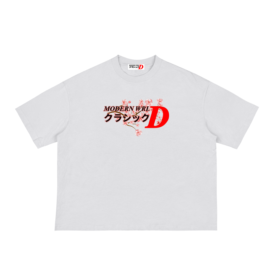 Cherry Blossom Loose Boxy White